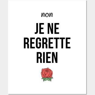 Je ne regrette rien Edith Piaf French Music Lover no regrets Posters and Art